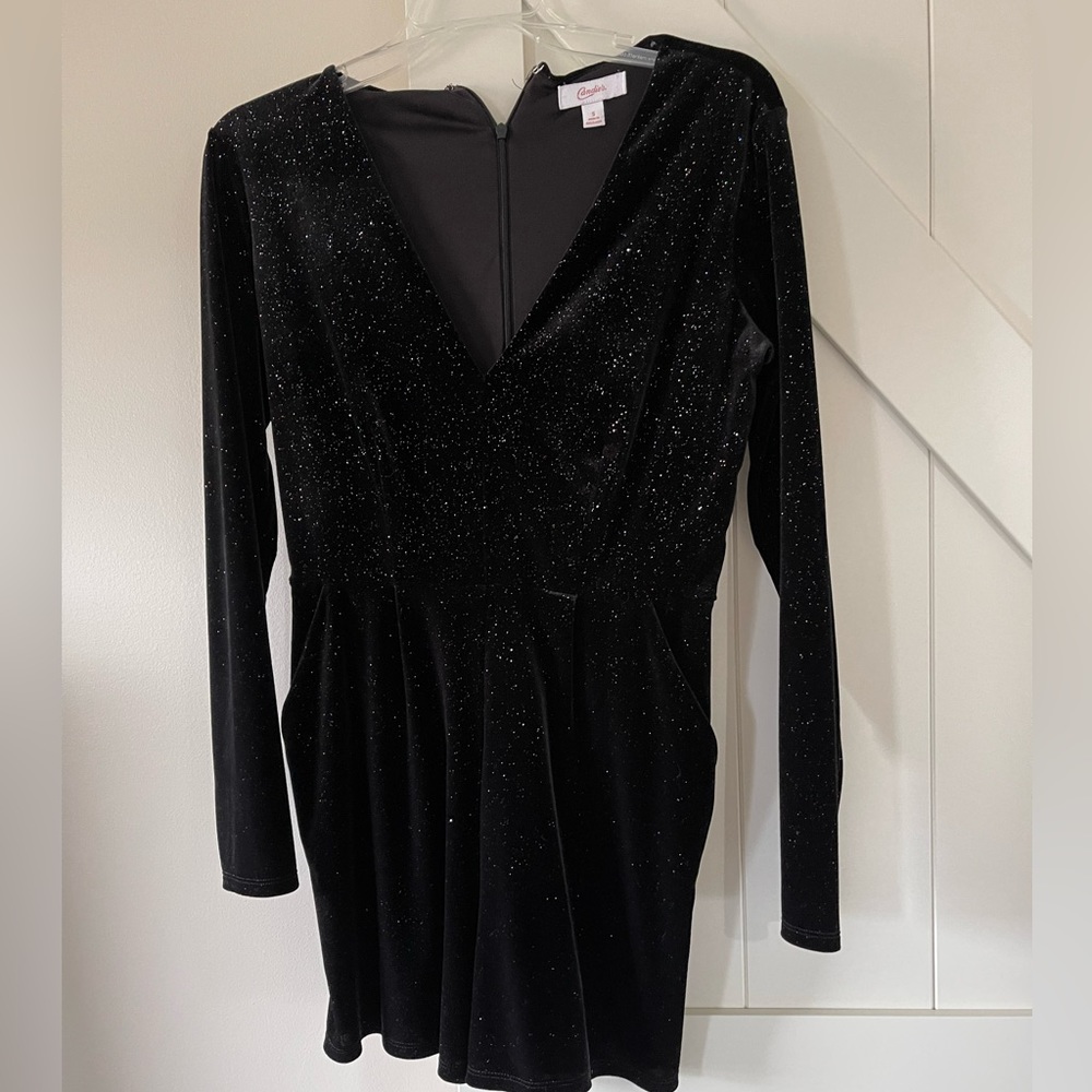 Velvet romper with sparkles